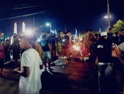 Nekat Melawan Arus Pengendara Motor di Alun-Alun Trunojoyo Sampang kecelakaan