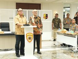 Bhabinkamtibmas Sosialisasi Penerimaan Siswa Baru SMA Kemala Taruna Bhayangkara di SMPN 2 Beduai