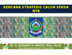 Rencana Yusron Hadi Jika Terpilih Jadi Sekda NTB